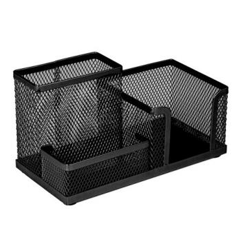 Подставка-органайзер BRAUBERG "Germanium", металлическая, 3 секции, 102х186х95 мм, черная, 231986 - Премиум Сервис