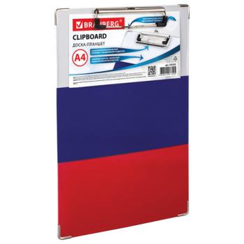 Доска-планшет BRAUBERG "Flag" с прижимом А4 (226х315 мм), российский флаг, картон/ламинированная бумага, 232235 - Премиум Сервис