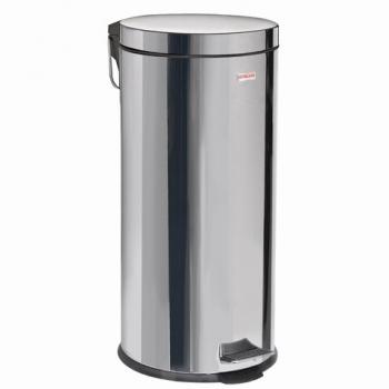 Ведро-контейнер для мусора (урна) с педалью LAIMA "Classic", 30 л, зеркальное, нержавеющая сталь, со съемным внутренним ведром, 232263 - Премиум Сервис