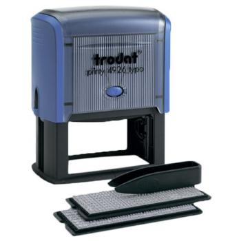Штамп самонаборный 8-строчный, оттиск 75х38 мм, синий без рамки, TRODAT 4926/DB, КАССЫ В КОМПЛЕКТЕ, 53604 - Премиум Сервис