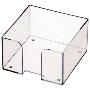Подставка для бумажного блока пластиковая, 90х90х50 мм, прозрачная, ПЛ61 - Премиум Сервис