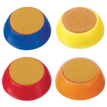 Губка для кассира круглая, ассорти, УП02 - Премиум Сервис