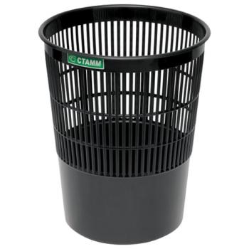 Корзина для бумаг, 14 л, сетчатая, черная, КР51 - Премиум Сервис