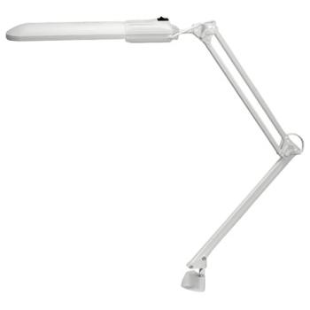 Настольная лампа светильник Дельта на струбцине, ЛЮМИНЕСЦЕНТНАЯ, цоколь 2G7, 11 Вт, белый - Премиум Сервис