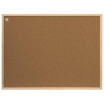 Доска пробковая для объявлений 80x60 см, деревянная рамка, 2х3 ECO, (Польша), TC86/C - Премиум Сервис