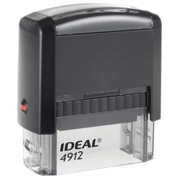 Оснастка для штампа, оттиск 47х18 мм, синий, TRODAT IDEAL 4912 P2, корпус черный, подушка, 125420 - Премиум Сервис