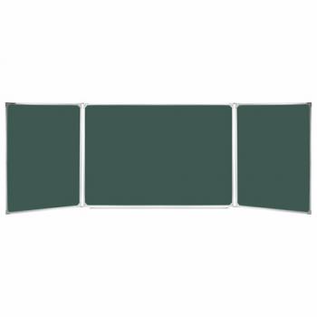 Доска для мела магнитная 3-х элементная 100х150/300 см, ДОПОЛНИТЕЛЬНАЯ ЛИНИЯ/КЛЕТКА, зеленая, BRAUBERG, 236972 - Премиум Сервис