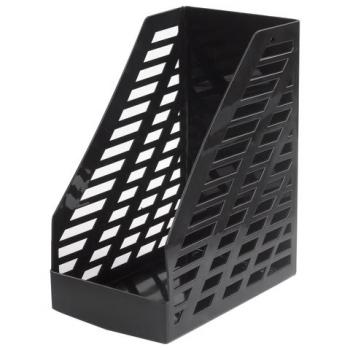 Лоток вертикальный для бумаг BRAUBERG "MAXI-plus" (250х160х300 мм), сетчатый, черный, 237005 - Премиум Сервис