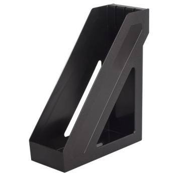 Лоток вертикальный для бумаг BRAUBERG "Basic", 265х100х285 мм, черный, 237009 - Премиум Сервис