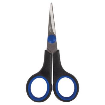 Ножницы для хобби и рукоделия ОСТРОВ СОКРОВИЩ 120 мм, 3-х сторонняя заточка, черно-синие, 237104 - Премиум Сервис