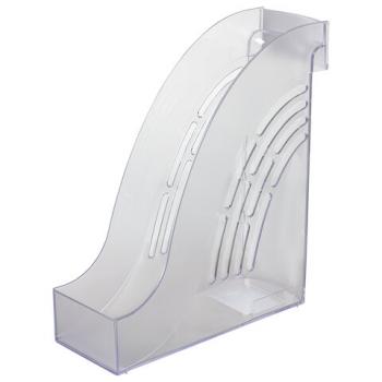 Лоток вертикальный для бумаг BRAUBERG "Office", 255х95х290 мм, прозрачный, 237231 - Премиум Сервис