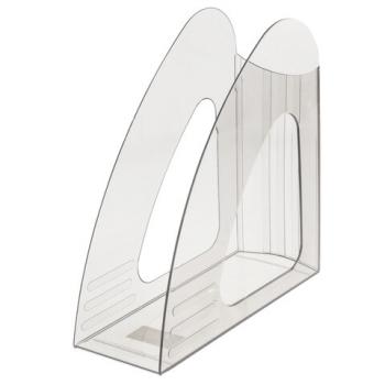 Лоток вертикальный для бумаг BRAUBERG "Delta", 240х90х240 мм, прозрачный, 237242 - Премиум Сервис