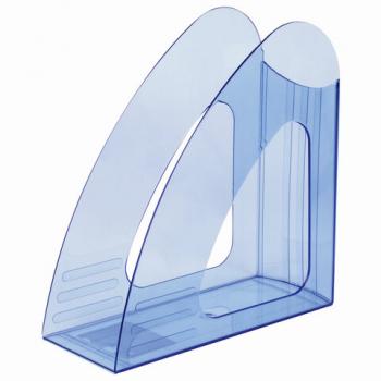 Лоток вертикальный для бумаг BRAUBERG "Delta", 240х90х240 мм, тонированный синий, 237245 - Премиум Сервис