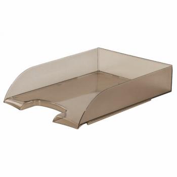 Лоток горизонтальный для бумаг BRAUBERG "Office style", 320х245х65 мм, тонированный серый, 237289 - Премиум Сервис