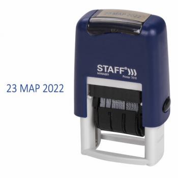 Датер-мини STAFF, месяц буквами, оттиск 22х4 мм, "Printer 7810", 237432 - Премиум Сервис