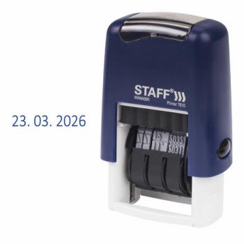 Датер-мини STAFF, месяц цифрами, оттиск 22х4 мм, "Printer 7810 BANK", 237433 - Премиум Сервис