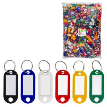 Бирки для ключей КОМПЛЕКТ 1000 ШТ., длина 50 мм, инфо-окно 30х15 мм, АССОРТИ, STAFF, 237494, 91 - Премиум Сервис