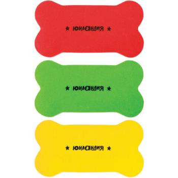 Стиратели магнитные для магнитно-маркерной доски ЮНЛАНДИЯ "Косточка", 55х110 мм, КОМПЛЕКТ 3 ШТ., ассорти, 237503 - Премиум Сервис