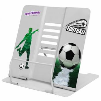 Подставка для книг и учебников большая ЮНЛАНДИЯ "Play Football", регулируемый наклон, металлическая, 237574 - Премиум Сервис
