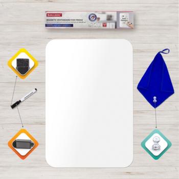 Доска на холодильник магнитно-маркерная 42х30 см с маркером, магнитом и салфеткой, BRAUBERG, 237847 - Премиум Сервис