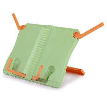 Подставка для книг ЮНЛАНДИЯ, регулируемый наклон, прочный ABS-пластик, светло-зеленая, 237898 - Премиум Сервис