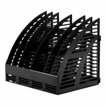 Лоток вертикальный для бумаг STAFF Basic, 245х320х285 мм, 6 отделений, сетчатый сборный, 100 - Премиум Сервис