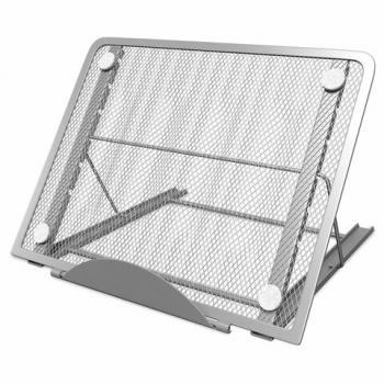 Подставка для книг, ноутбуков, планшетов BRAUBERG "Germanium", 240х195х20 мм, серебро, металл, 237984 - Премиум Сервис