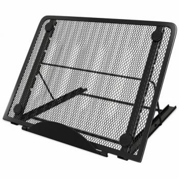 Подставка для книг, ноутбуков, планшетов, BRAUBERG "Germanium", 240х195х20 мм, черная, металл, 237987 - Премиум Сервис