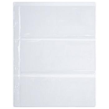 Листы-вкладыши для альбома "OPTIMA" на 3 боны (купюры), КОМПЛЕКТ 10 шт., 200х250 мм, ПВХ, STAFF, 238082 - Премиум Сервис