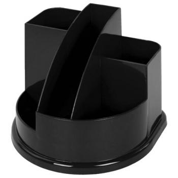 Подставка-органайзер BRAUBERG STYLE, 5 отделений, 132х122х108 мм, черная, 238096, ОР52 - Премиум Сервис