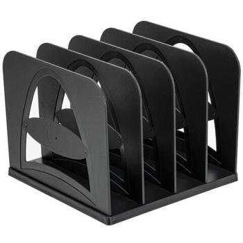 Лоток-сортер для бумаг BRAUBERG STYLE, 4 отделения, 210х210х170 мм, сборный, черный, 238113, СО02 - Премиум Сервис