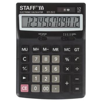 Калькулятор настольный STAFF STF-2512 (170х125 мм), 12 разрядов, двойное питание, 250136 - Премиум Сервис
