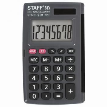 Калькулятор карманный STAFF STF-6248 (104х63 мм), 8 разрядов, двойное питание, 250284 - Премиум Сервис