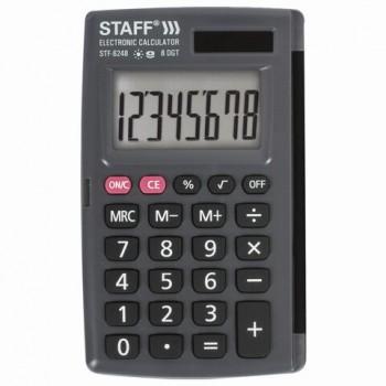 Калькулятор карманный STAFF STF-6248 (104х63 мм), 8 разрядов, двойное питание, 250284 - Премиум Сервис