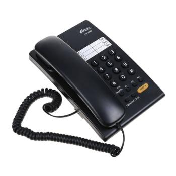 Телефон RITMIX RT-330 black, быстрый набор 3 номеров, мелодия удержания, черный, 15118350 - Премиум Сервис
