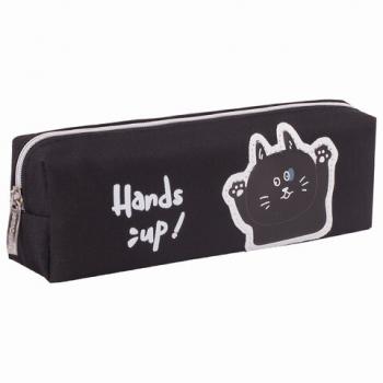 Пенал ЮНЛАНДИЯ, 1 отделение, полиэстер, "Cat", черный, 19х4х6 см, 270279 - Премиум Сервис