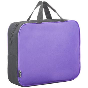 Папка на молнии с ручками STAFF EVERYDAY, А4, ширина 80 мм, полиэстер, сиреневая, 270741 - Премиум Сервис