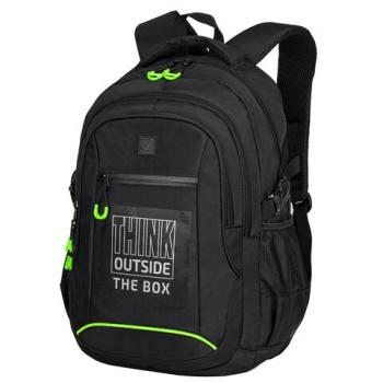 Рюкзак BRAUBERG CONTENT универсальный, 2 отделения, светоотражающий принт, "Think", 47х33х18 см, 270764 - Премиум Сервис