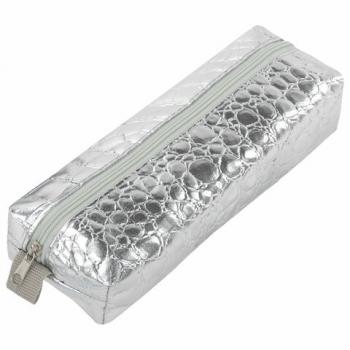 Пенал-косметичка BRAUBERG, "крокодиловая кожа", 20х6х4 см, "Ultra silver", 270851 - Премиум Сервис