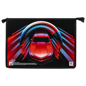 Папка для тетрадей ЮНЛАНДИЯ А4, 1 отделение, картон/пластик, конгрев, на молнии, "High speed", 270862 - Премиум Сервис