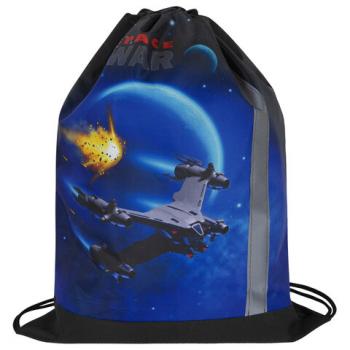 Мешок для обуви ЮНЛАНДИЯ, плотный, светоотражающая полоса, 46х36 см, "Space war", 270916 - Премиум Сервис