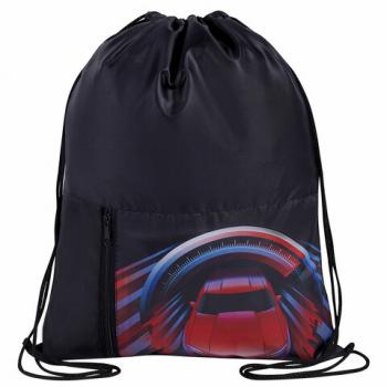 Мешок для обуви ЮНЛАНДИЯ, карман на молнии, 33х42 см, "High speed", 271055 - Премиум Сервис