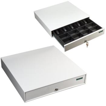 Ящик денежный для кассира "Меркурий 100", БОЛЬШОЙ, 432х428х88 мм, отделений для монет - 8, для купюр - 5 - Премиум Сервис