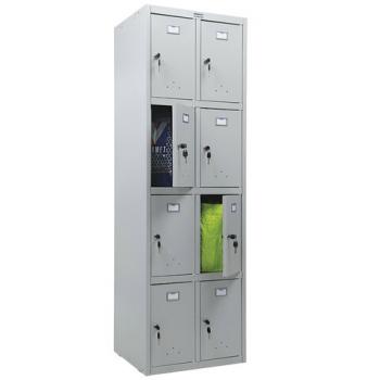 Шкаф металлический для сумок ПРАКТИК "LS-24" восьмисекционный, 1830х575х500 мм, 33 кг, разборный - Премиум Сервис