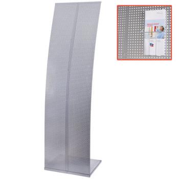 Стойка напольная для рекламных материалов (160х45,5х36 см), без лотков, хром, ПАРУС-2, (лотки 290443-290445), 290442 - Премиум Сервис