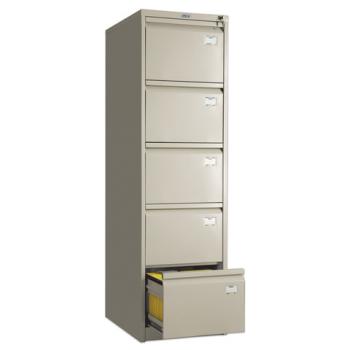 Шкаф картотечный ПРАКТИК "AFC-05", 1634х467х630 мм, 5 ящиков для 275 подвесных папок, формат папок Foolscap или A4 (БЕЗ ПАПОК) - Премиум Сервис