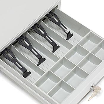 Ящик денежный для кассира "МЕРКУРИЙ 100.2", МАЛЫЙ, (БЕЗ ПОДКЛЮЧЕНИЯ ККМ), 333х407х103 мм, серый, М-100.2 - Премиум Сервис