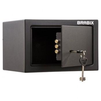 Сейф мебельный BRABIX "SF-170KL", 170х260х230 мм, ключевой замок, черный, 291142, S103BR210514 - Премиум Сервис