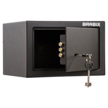 Сейф мебельный BRABIX "SF-170KL", 170х260х230 мм, ключевой замок, черный, 291142, S103BR210514 - Премиум Сервис