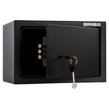 Сейф мебельный BRABIX "SF-200KL", 200х310х200 мм, ключевой замок, черный, 291144, S103BR211114 - Премиум Сервис